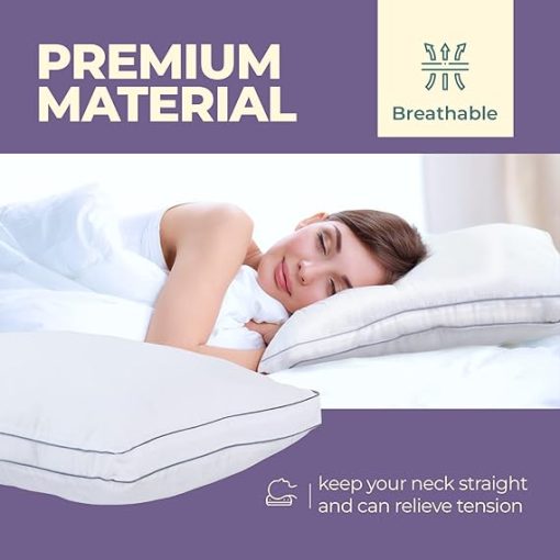 Egyptian Cotton Bed Pillow Extra Soft Filling for The Best Sleep