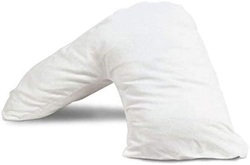 100% Organic Buckwheat Husk V Pillow with T300 Egyptian Cotton Cover