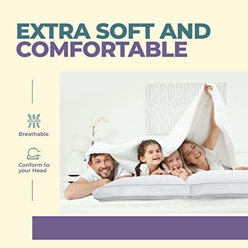 Egyptian Cotton Down Alternative Filling Box Pillow Designed for Side Sleeper