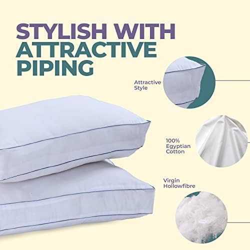 Egyptian Cotton Down Alternative Filling Box Pillow Designed for Side Sleeper