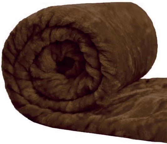 Brown (150cm x 200cm) Faux Fur Mink Throw Blanket