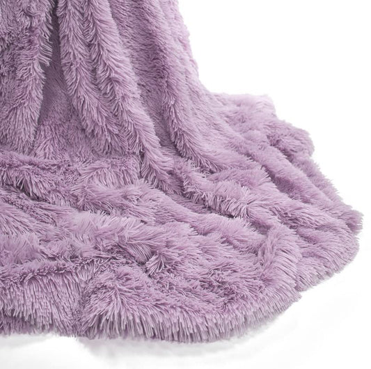 Lilac  Cuddle Throw Extra Soft Warm Blanket - 150 x 200 cm