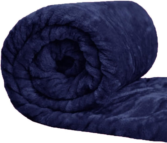 Blue (150cm x 200cm) Faux Fur Mink Throw Blanket