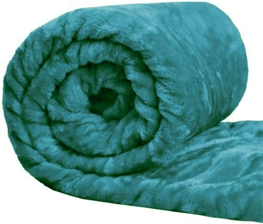 Teal (125cm x 150cm) Faux Fur Mink Throw Blanket