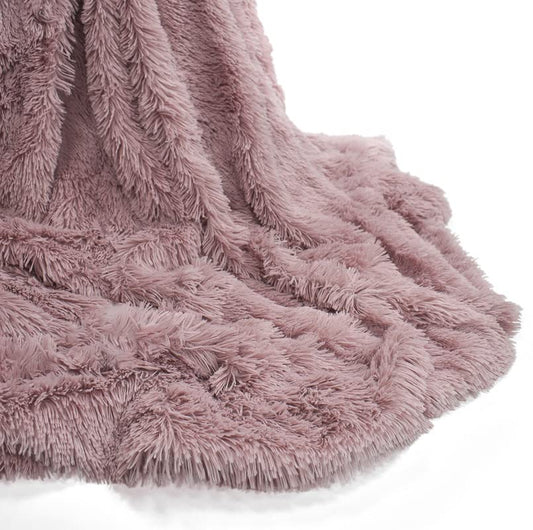 Blush Cuddle Throw Extra Soft Warm Blanket - 150 x 200 cm