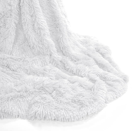 White  Cuddle Throw Extra Soft Warm Blanket - 150 x 200 cm