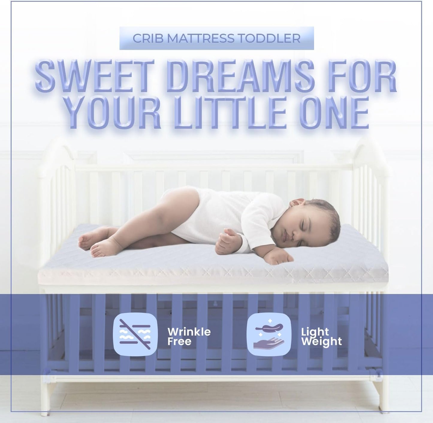 Crib Mattress Toddler - Comfortable & Fitted Infant Foam Mattress