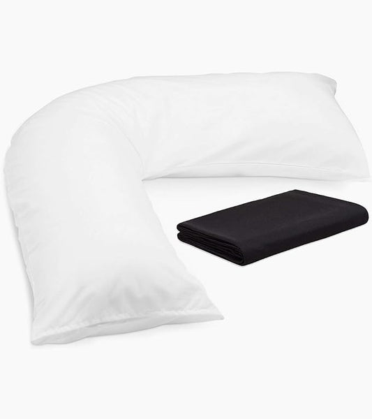 V Shaped Pillow with Free Case - Extra Filled Hollowfibre