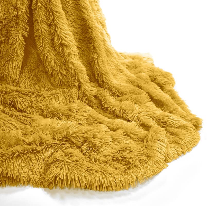 Ochre Cuddle Throw Blanket