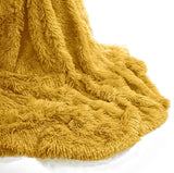 Ochre  Cuddle Throw Extra Soft Warm Blanket - 150 x 200 cm