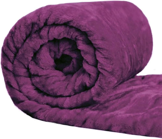 Purple (150cm x 200cm) Faux Fur Mink Throw Blanket