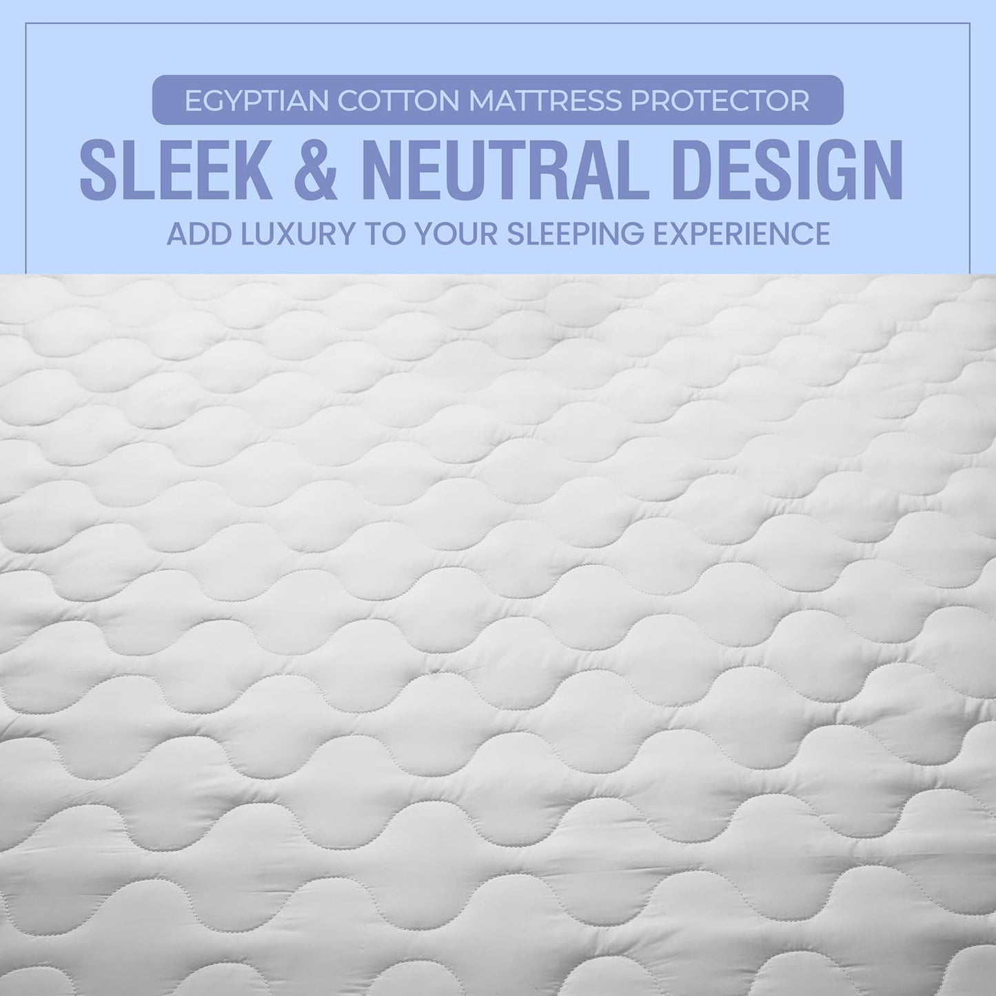 100% Pure Egyptian Cotton Mattress Protector